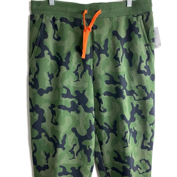 FILA Green Camo Fleece Jogger Sweatpants L - Picture 5 of 6